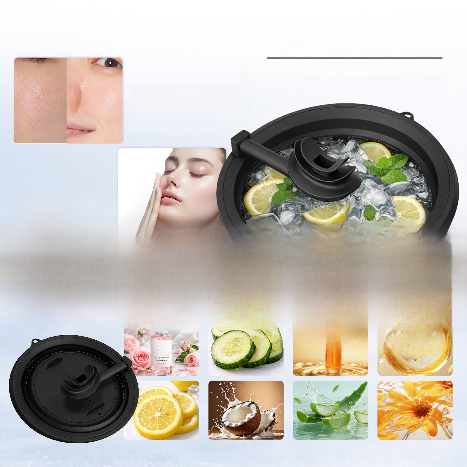 Foldable Silicone Ice Bath Facial Bowl